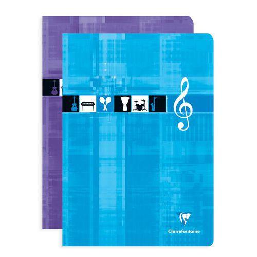 Illustration de : Piqûre Musique 21x29,7cm 48p - Clairefontaine