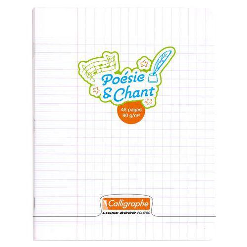 Calligraphe Poésie & chant Cahier incolore 17x22cm 48p R séyèsV uni 90g - Lot de 10 thumbnail image 1