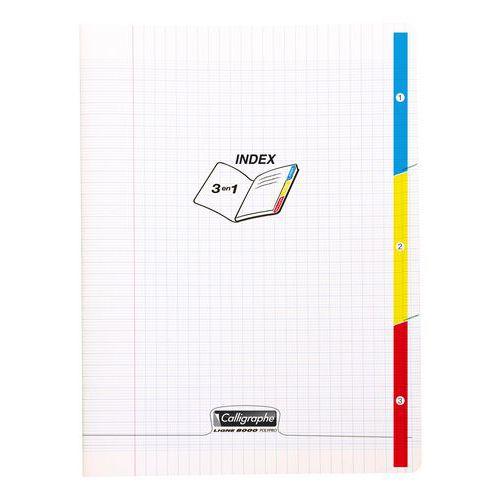 Calligraphe 3 index Cahier piqué incolore A4 96p séyès 90g - Lot de 10 thumbnail image 1