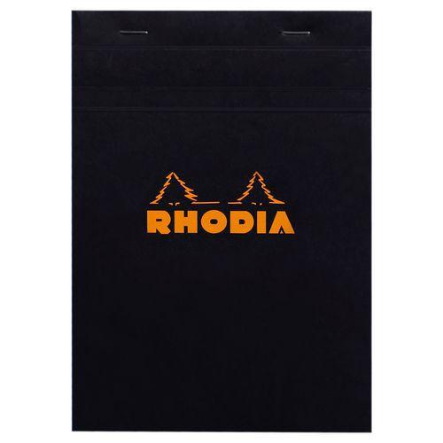 Bloc agrafé Rhodia BLACK N 16 14,8x21cm 80f Q.5x5 80g - Lot de 10 thumbnail image 1