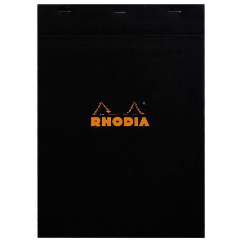 Bloc agrafé Rhodia BLACK N 18 21x29,7cm 80f Q.5x5 80g - Lot de 5 thumbnail image 1