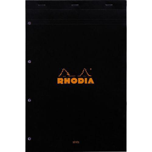 Bloc agrafé Rhodia BLACK N 20 21x31,8cm Seyès 80f perf. 4t. 80g - Lot de 5 thumbnail image 1