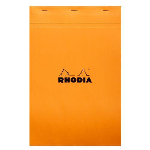 Bloc agrafé Rhodia ORANGE N 19 21x31,8cm 80f Q.5x5 80g - Lot de 5 thumbnail image 1