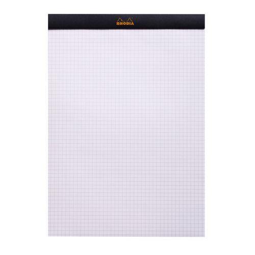 Illustration de : Bloc agrafé Black N 18 21x29,7 cm 80 feuilles Q.5x5 80g - Rhodia