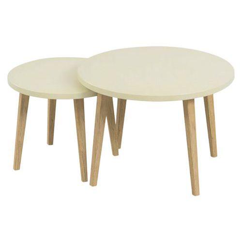 Tables basses gigognes Upcy plateaux sable thumbnail image 1