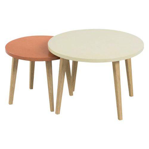Tables basses gigognes Upcy plateaux sable/terracotta thumbnail image 1