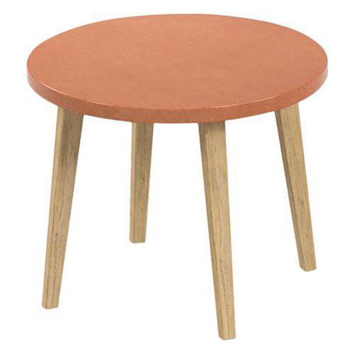 Illustration de : Table basse ronde Upcy Ø 45 cm décor uni Tizu