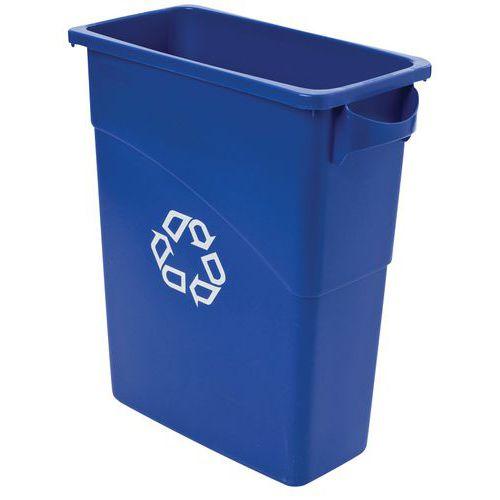 Poubelle Slim Jim® Rubbermaid pour Tri Sélectif - 87 L Bleu thumbnail image 1