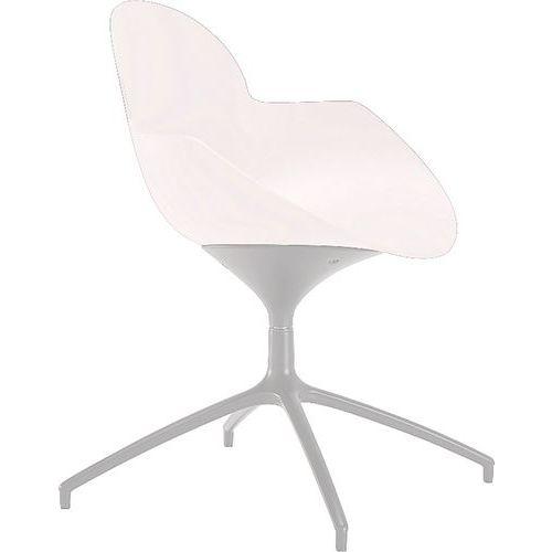 Chaise Cookie pied étoile alu coque pivotante polypro Blanc thumbnail image 1