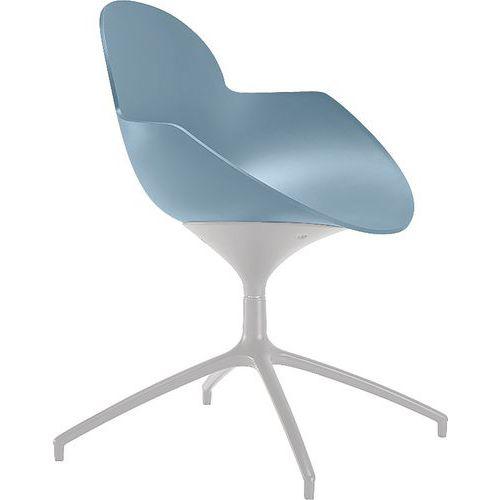 Chaise Cookie pied étoile alu poli coque pivotante polypropylène Infiniti thumbnail image 1