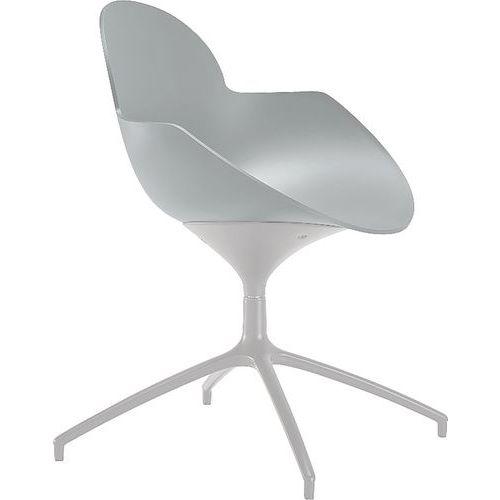 Chaise Cookie pied étoile alu coque pivotante polypro Gris amande thumbnail image 1