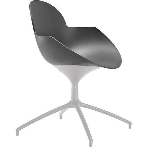 Chaise Cookie pied étoile alu coque pivotante polypro Anthracite thumbnail image 1