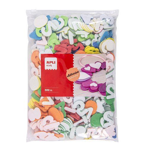 Illustration de : Sachet mousse chiffres 500 unités - Apli Kids
