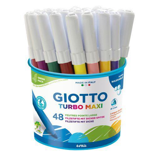 Pot plastique 48 feutres pointe extra large -Giotto fullname image