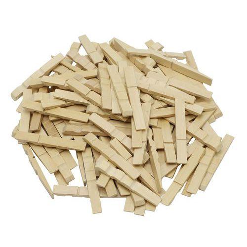 Sac de 500 éléments de pinces à linge en bois 72 mm thumbnail image 1