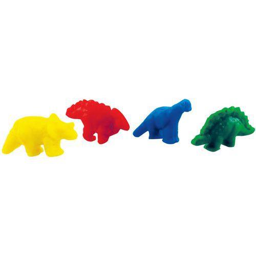 Illustration de : Lot de 4 moules dinosaures
