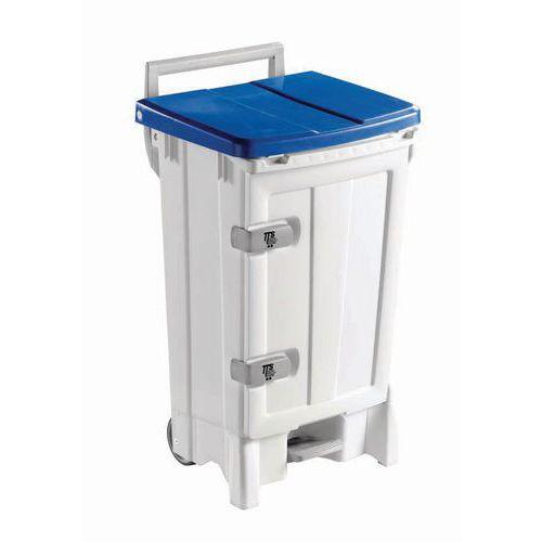 Poubelles agroalimentaire à ouverture centrale - 90 L Bleu thumbnail image 1