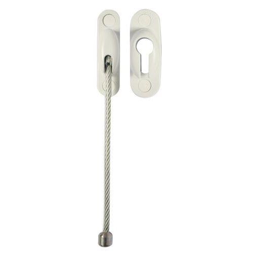 Entrebâilleur de porte à câble epoxy blanc thumbnail image 1