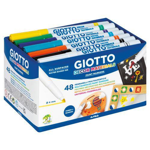 Illustration de : Schoolbox 48 feutres décor materials - Giotto