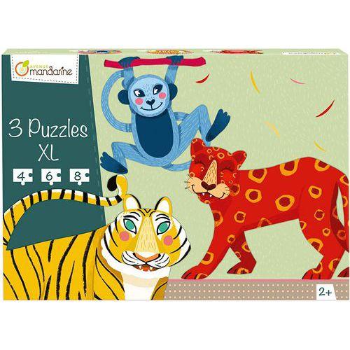 Lot 3 puzzles XL animaux Jungle thumbnail image 1
