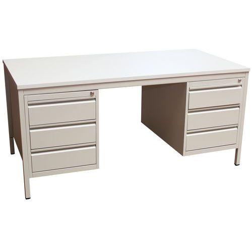 Bureau base Line 2 caisons 6 tiroirs 160x80 cm thumbnail image 1