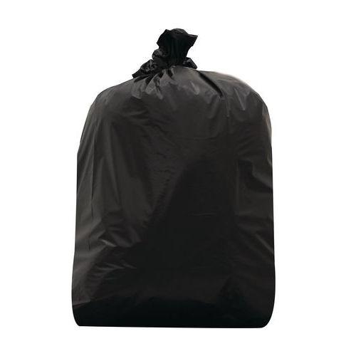 100 Sacs poubelle en PEBD - haute résistance - 60 L Noir thumbnail image 1