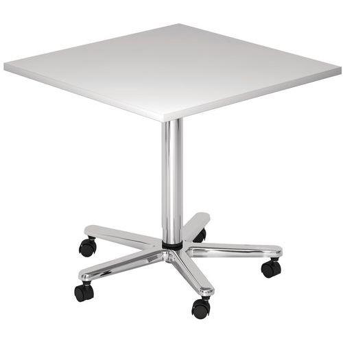 Illustration de : Table mobile réglable en hauteur - Hammerbacher