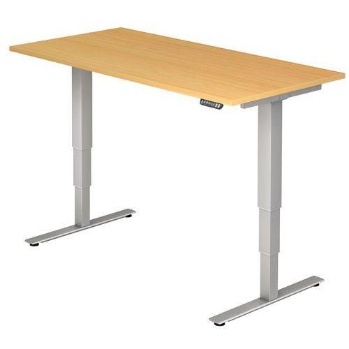 Illustration de : Bureau droit électrique ergonomique à mémoire Evol - Hammerbacher