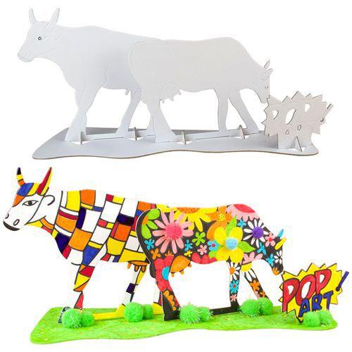 Lot de 5 sculptures carton - vaches thumbnail image 1