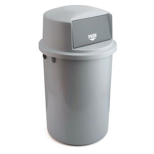Conteneur en plastique avec couvercle volet abattant - 126 L Gris thumbnail image 1