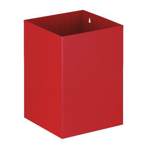 Corbeille à papier carrée 21L, Coloris : Rouge thumbnail image 1