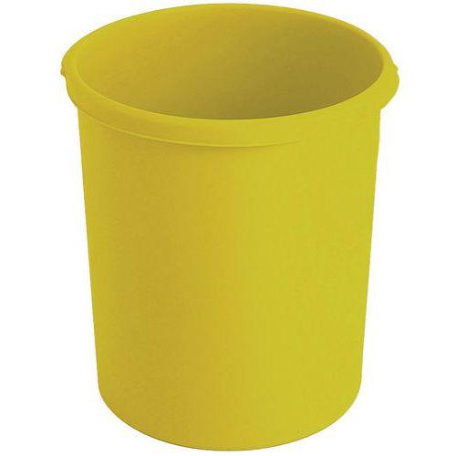 Corbeille en plastique - 30 L, Coloris : Jaune thumbnail image 1