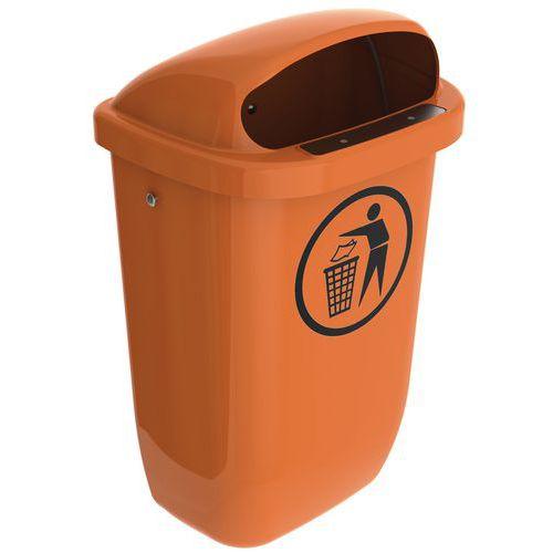 Poubelle de rue 50L orange thumbnail image 1