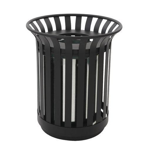 Illustration de : Poubelle Tulipe d'extérieur en acier 69L - Vepabins