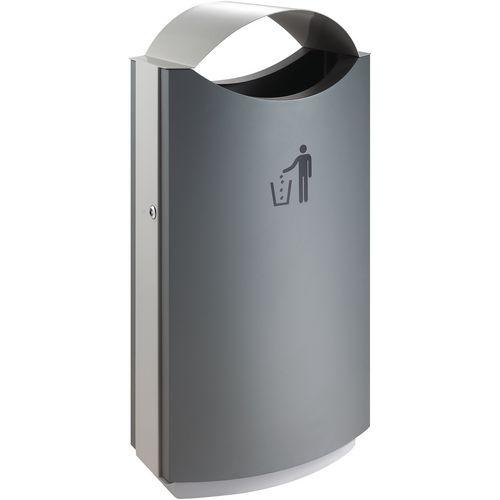 Illustration de : Poubelle d'extérieur avec couvercle 68L - Vepabins