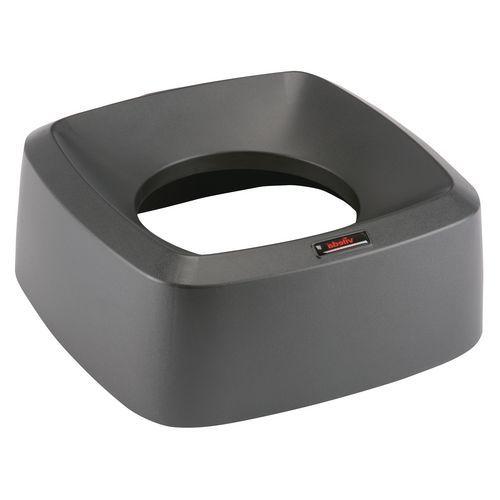 Illustration de : Couvercle entonnoir carré pour poubelle Iris