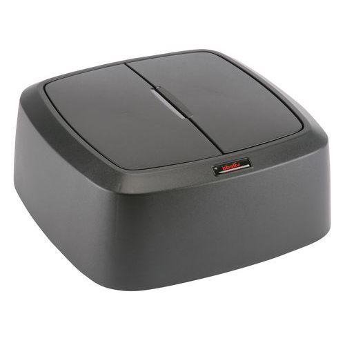 Illustration de : Couvercle à clapet carré pour poubelle Iris