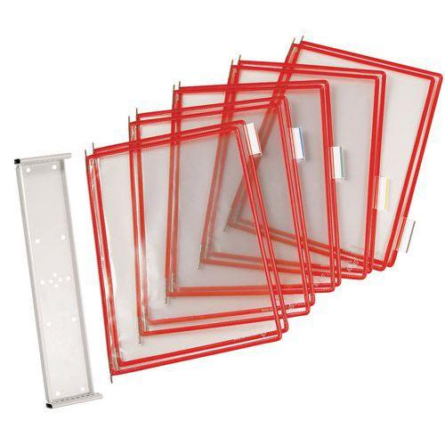 Extension pour support mural Tarifold - Nb de pochettes:10 - Rouge thumbnail image 1