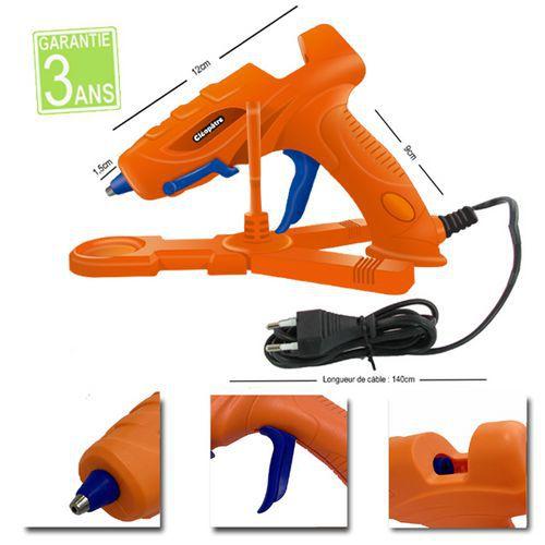 Illustration de : Pistolet à colle basse température et 2 recharges - Cléopâtre