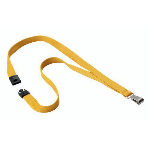 10 cordons textile avec mousqueton Jaune thumbnail image 1