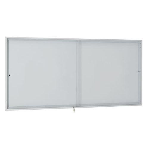 Vitrine intérieur av portes couliss. Acier L 68 cm x H 200 cm Gris thumbnail image 1