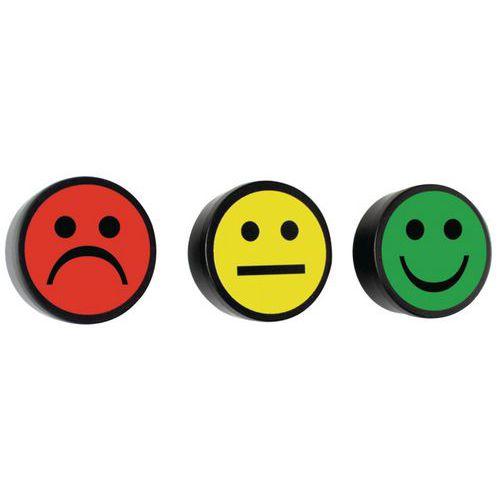 Illustration de : Lot de 5 plots magnétiques Smiley