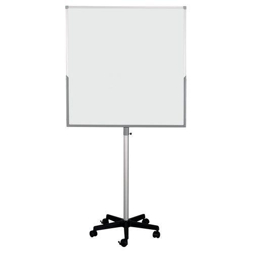 Tableau d'information double face mobile Hxl : 96x96 cms - Blanc/Liège thumbnail image 1