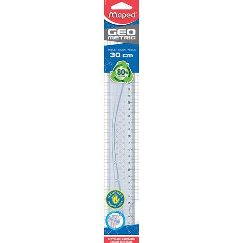 Règle plate gaucher 30 cm - Géometric, en plastique recyclé thumbnail image 1