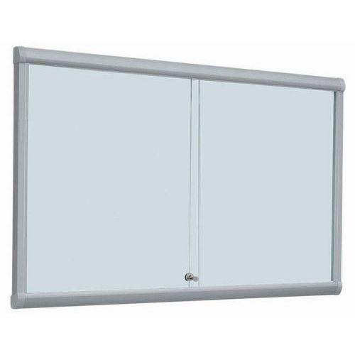 Vitrine intérieur av porte couliss. Acier L 103 cm x H 155 cm Argent thumbnail image 1