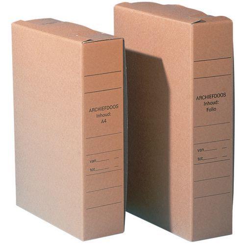 Lot de 25 Boîtes archives - HxLxl: 35x23x8 cm - Marron thumbnail image 1