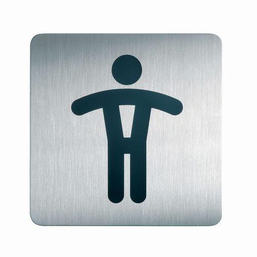 Plaque signalétique acier toilettes hommes thumbnail image 1