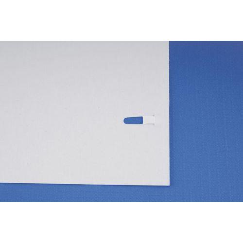 Illustration de : Agrafeuse sans agrafes en plastique bleu 6 feuilles