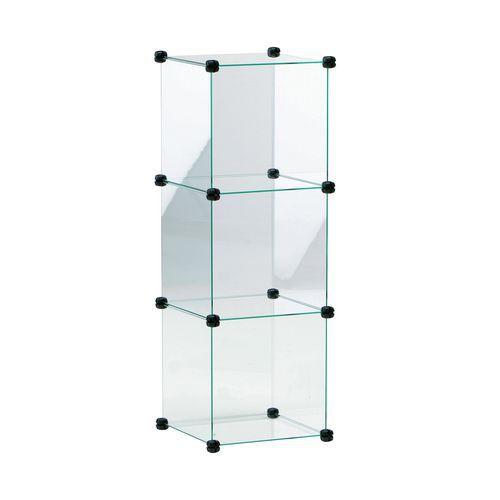 Vitrine en cubes - 3 compartiments Lxhxp: 42,5 x 124 x 42,5 cm thumbnail image 1