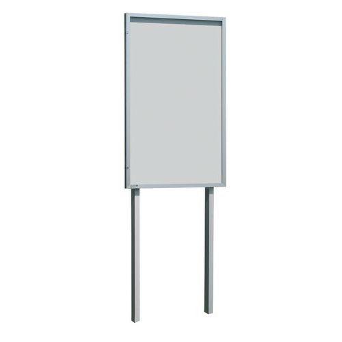 Lot 2 supports à sceller pour grande vitrine extérieure avec porte battante thumbnail image 1